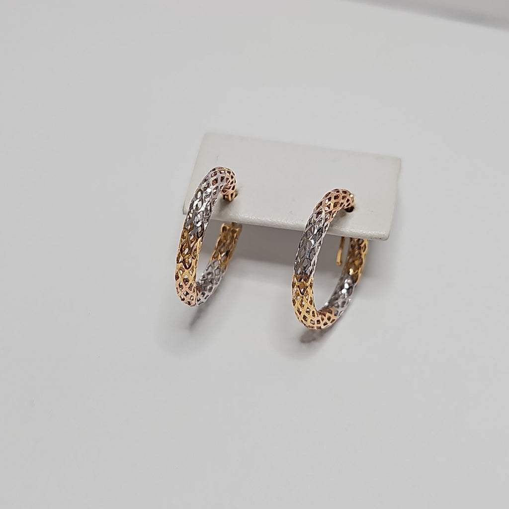 ARRACADAS PAR ORO,ORO COMBINADO 14 K 1,80 GRMS (SEMINUEVO)