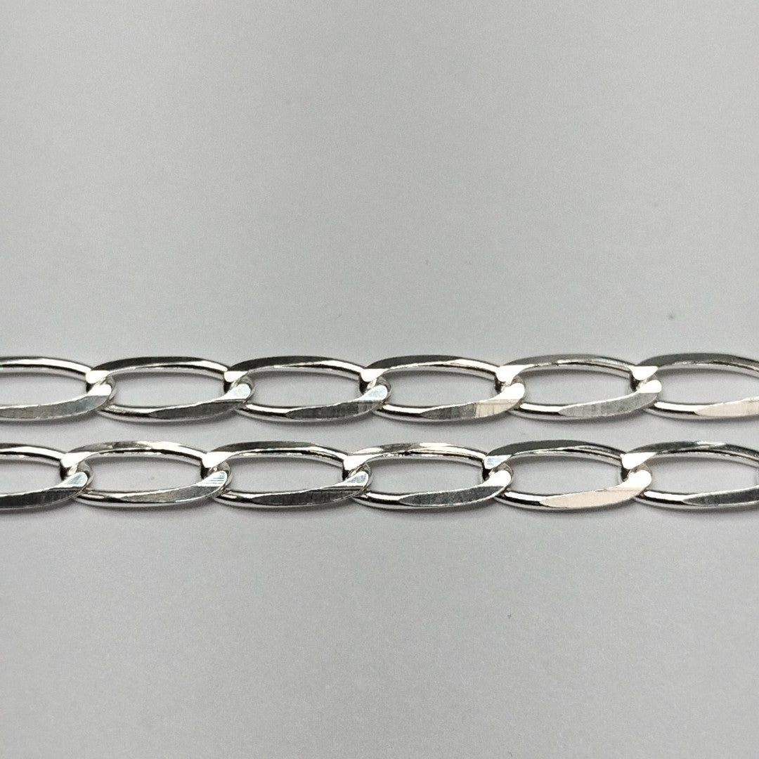 CADENA TEJIDO ESLABONES PLATA .925 60 CM 11 GR (NUEVO)