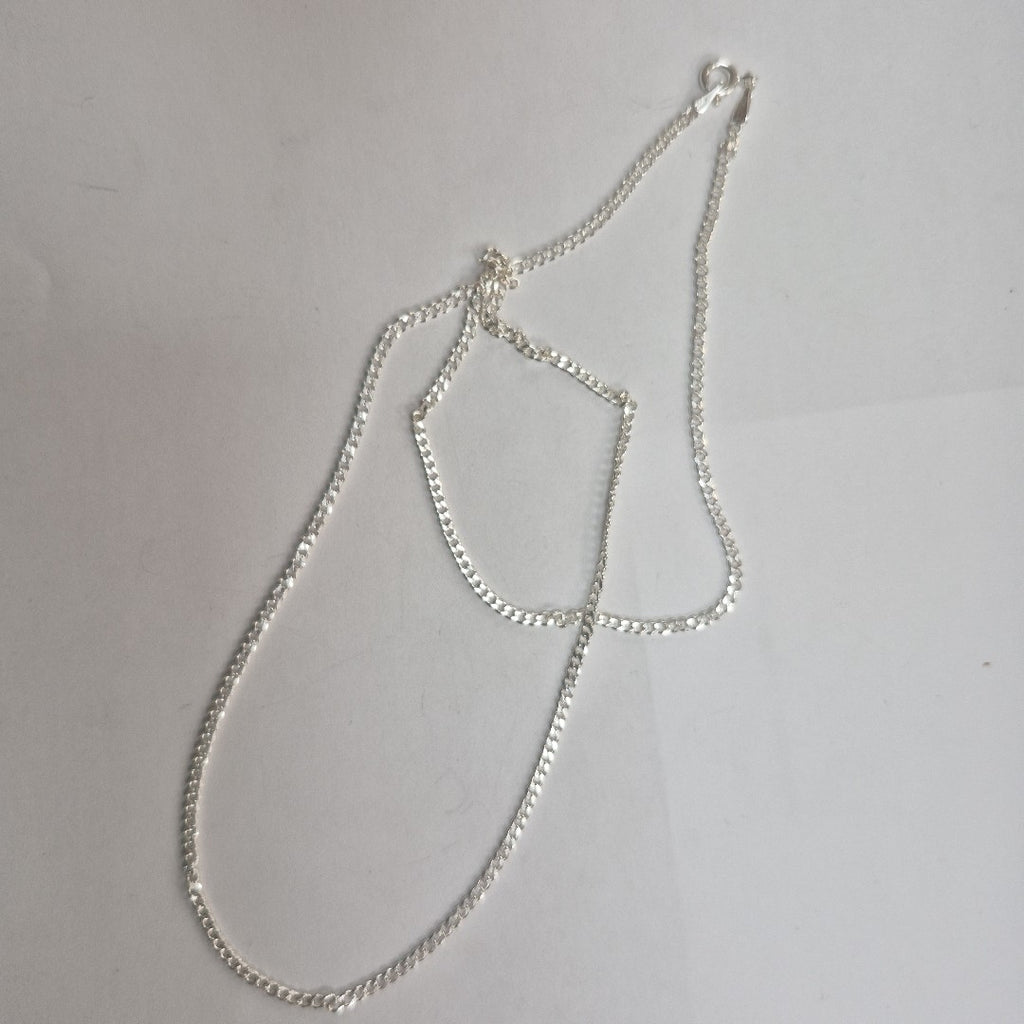 CADENA TEJIDO BARBADO PLATA .925 55 CM 5.2 GR (NUEVO)