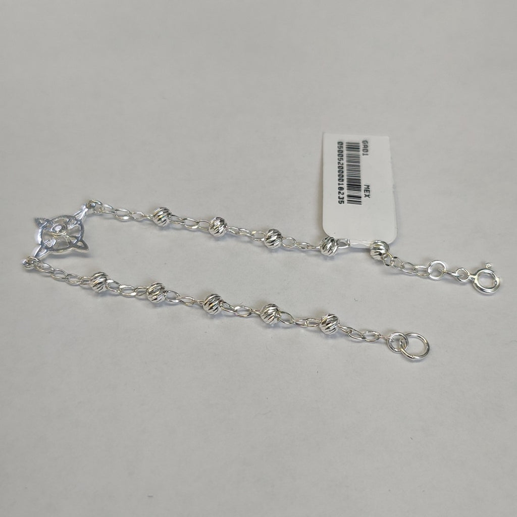 PULSERA TEJIDO ESPECIAL PLATA .925 18 CM 3 GR (NUEVO)