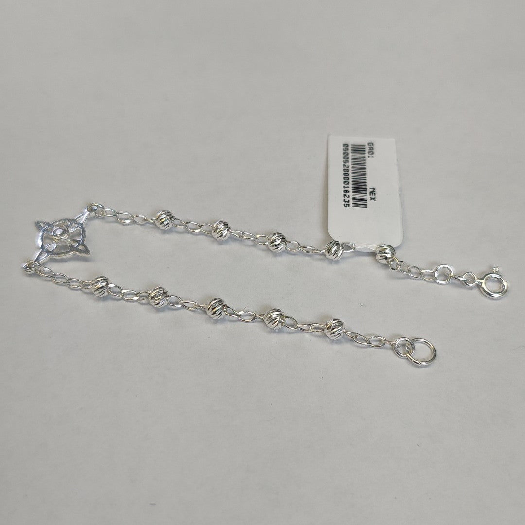 PULSERA TEJIDO ESPECIAL PLATA .925 18 CM 3 GR (NUEVO)