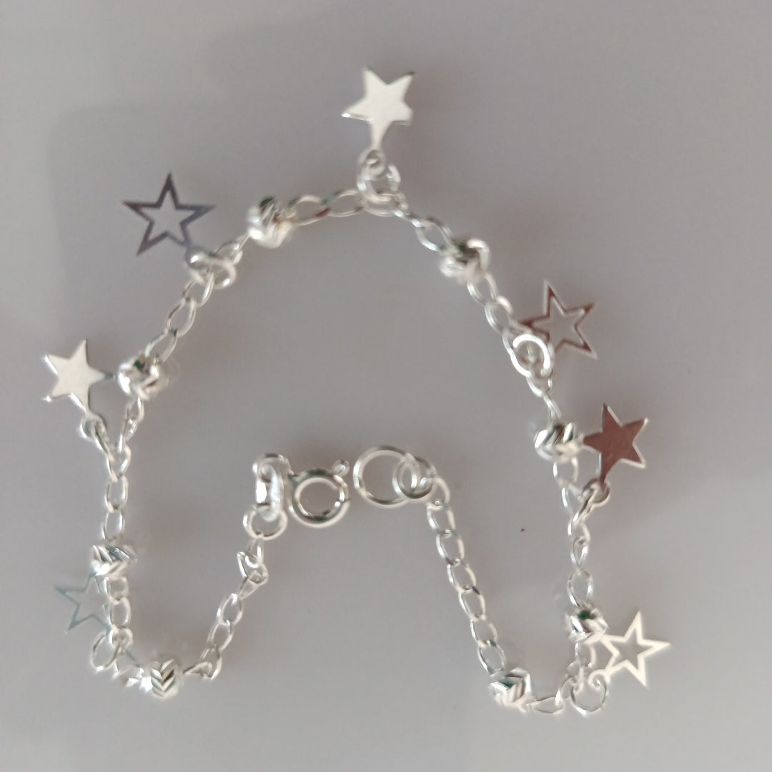 PULSERA TEJIDO ESPECIAL PLATA .925 18 CM 3 GR (NUEVO)
