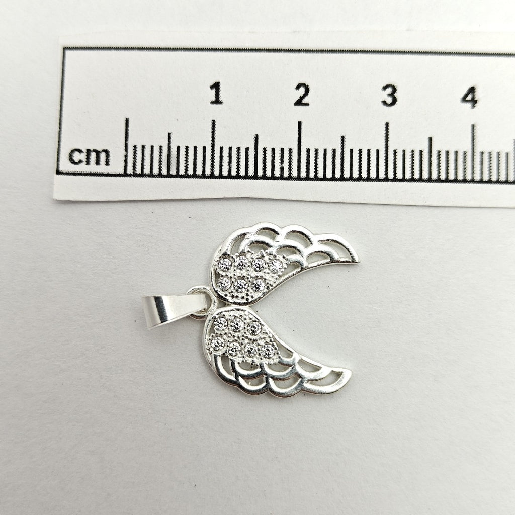 DIJE ALAS C/CIRCONIAS PLATA .925 2.2 GR (NUEVO)