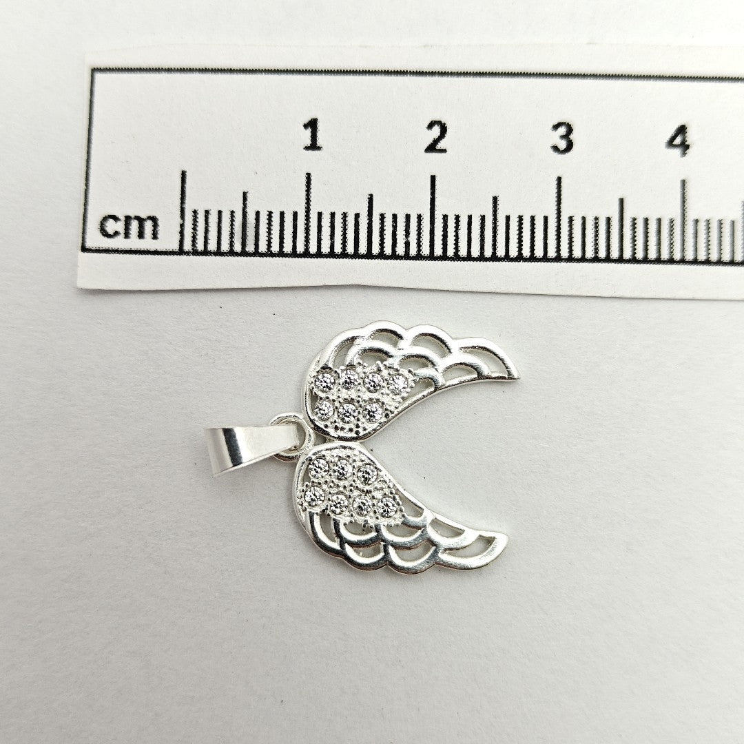 DIJE ALAS C/CIRCONIAS PLATA .925 2.2 GR (NUEVO)