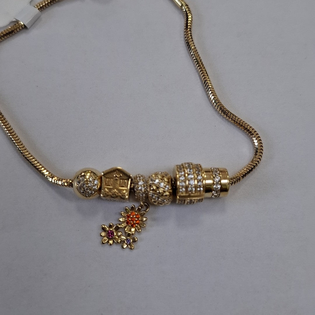 PULSERA CHARM ORO 14K 10.5 (NUEVO)