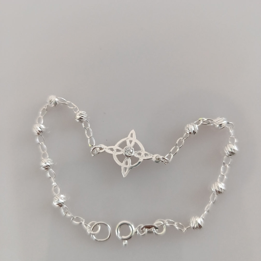 PULSERA TEJIDO ESPECIAL PLATA .925 18 CM 2.8 GR (NUEVO)