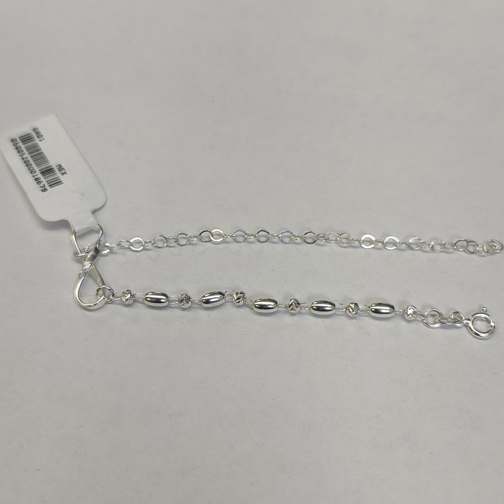 PULSERA TEJIDO INFINITO PLATA .925 18 CM 2.3 GR (NUEVO)