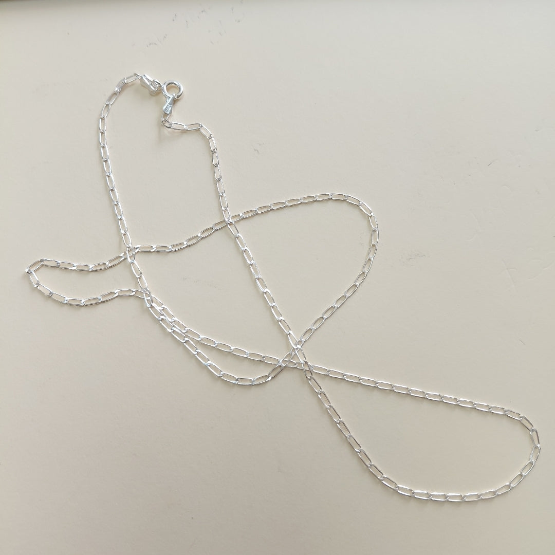CADENA TEJIDO ESLABONES PLATA .925 60 CM 3.1 GR (NUEVO)