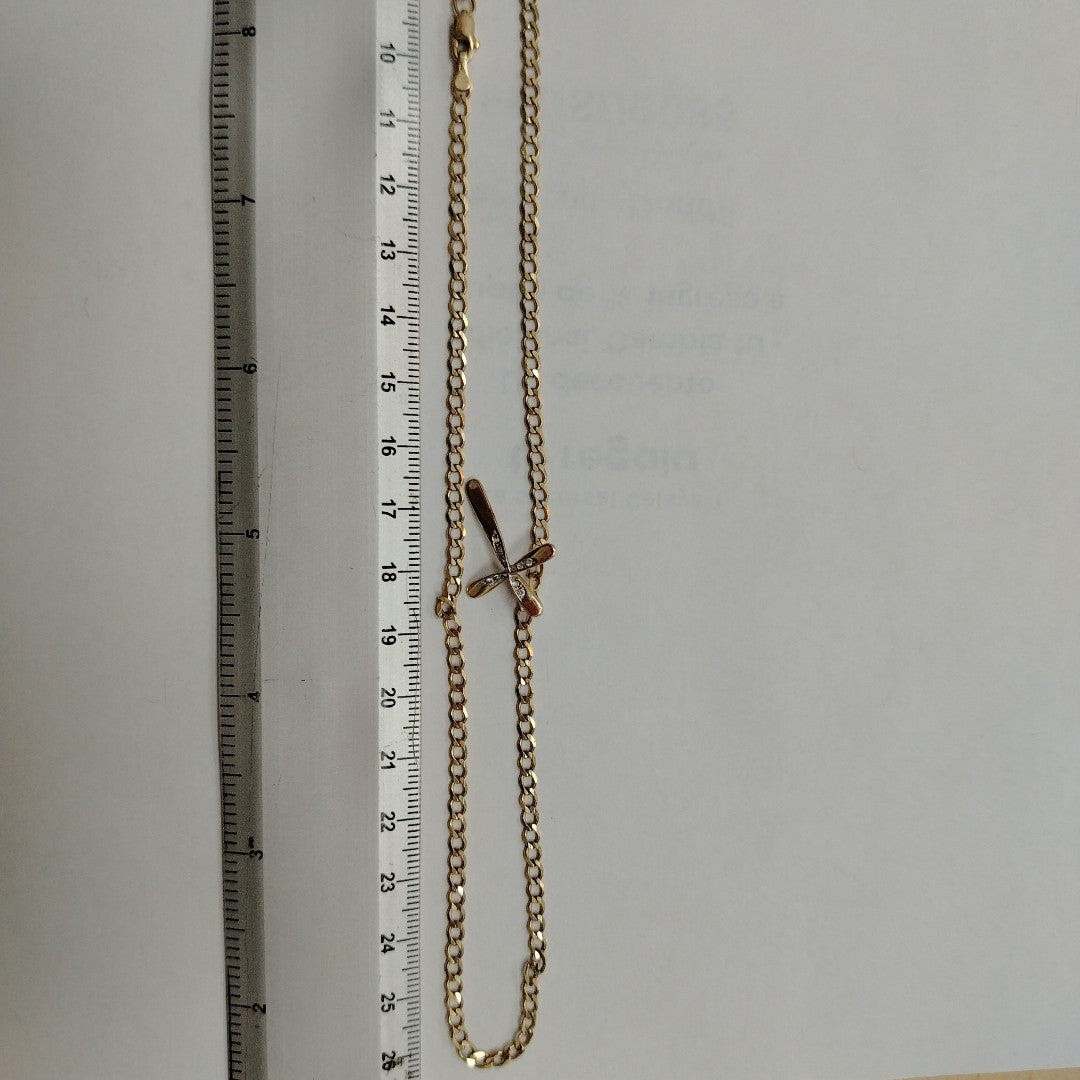 CADENA, CRUZ ORO 10 K 7.4 GRMS (SEMINUEVO)