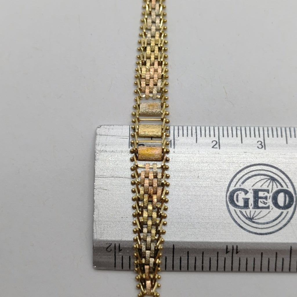 PULSERA ORO COMBINADO 14 K 8.3 GRMS (SEMINUEVO)