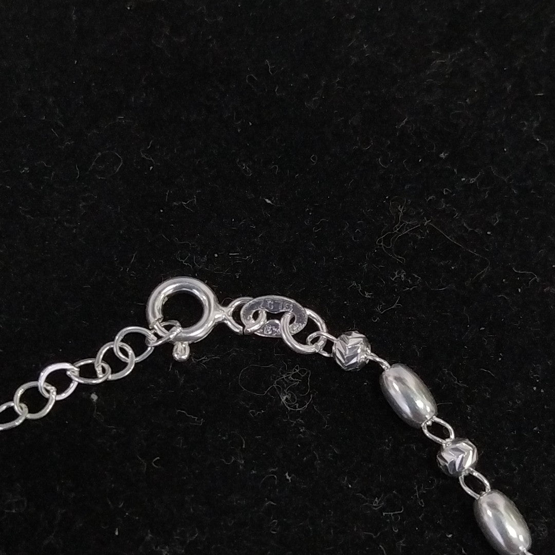PULSERA TEJIDO INFINITO PLATA .925 18 CM 2.4 GR (NUEVO)