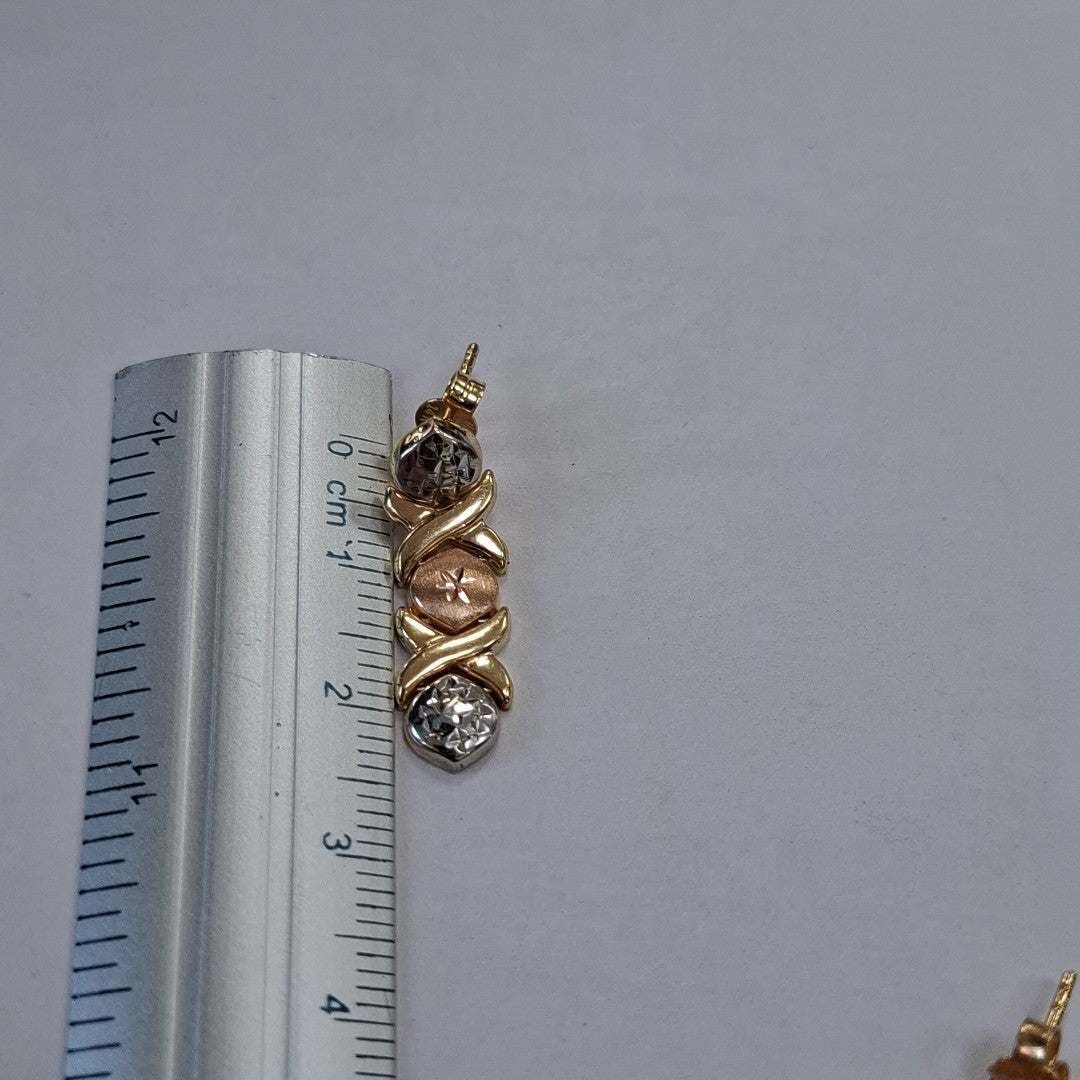 BROQUELES PAR ORO 14 K 2,50 GRMS (SEMINUEVO)