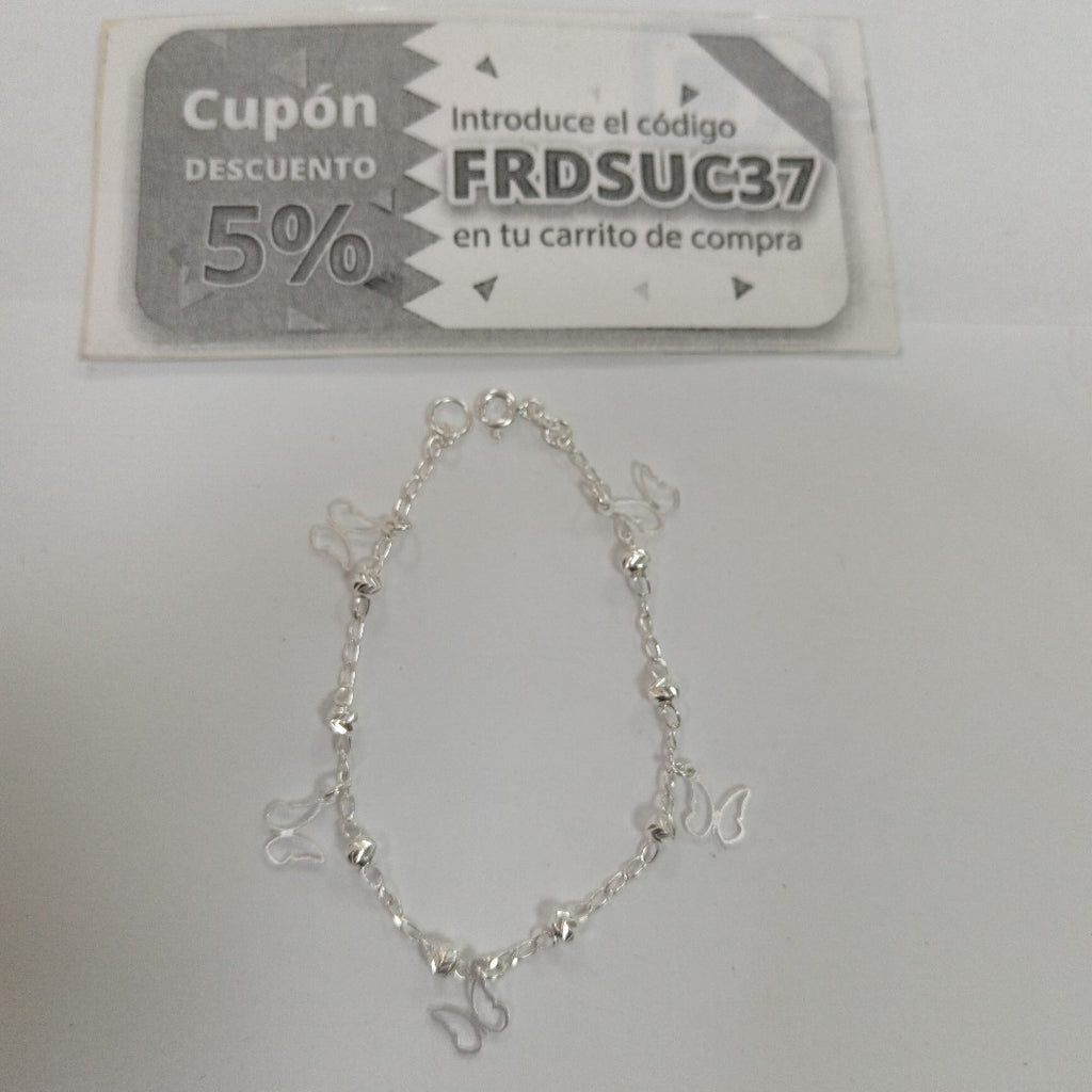 PULSERA TEJIDO ESPECIAL PLATA .925 18 CM 2.8 GR (NUEVO)