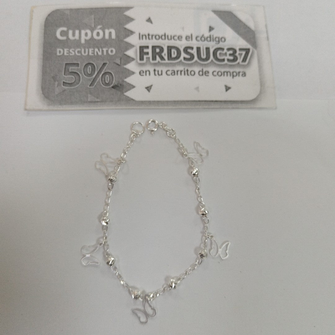 PULSERA TEJIDO ESPECIAL PLATA .925 18 CM 2.8 GR (NUEVO)