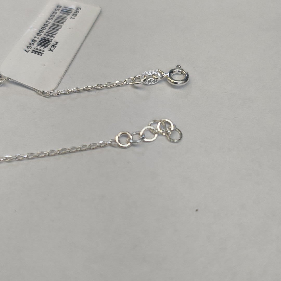 PULSERA TEJIDO LLAVE PLATA .925 18 CM 2.3 GR (NUEVO)