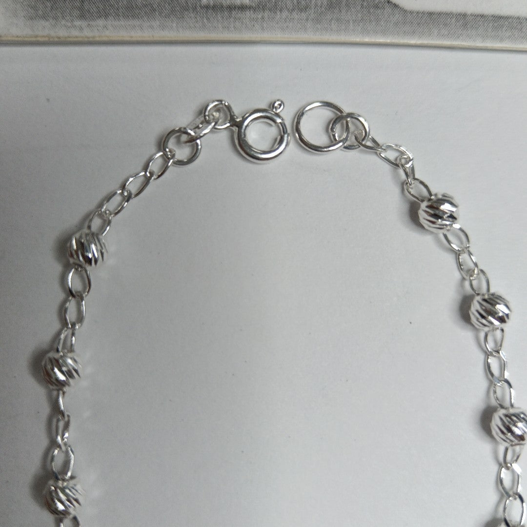 PULSERA TEJIDO ESPECIAL PLATA .925 18 CM 2.9 GR (NUEVO)