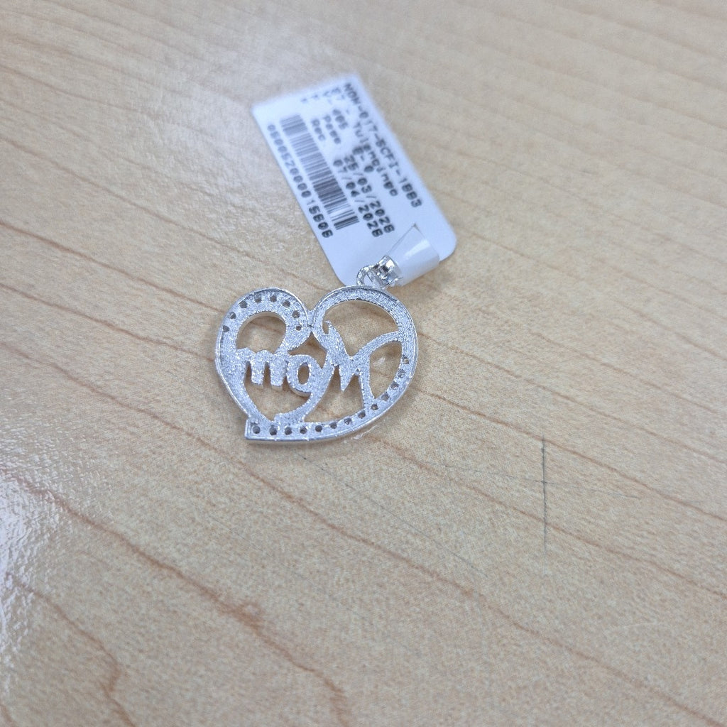 DIJE CORAZON C/CIRCONIAS PLATA .925 3.3 GR (NUEVO)