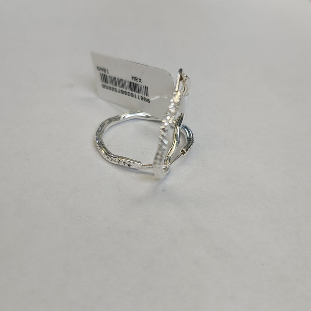 PAR ARRACADAS LABRADAS PLATA .925 2.5 GR (NUEVO)