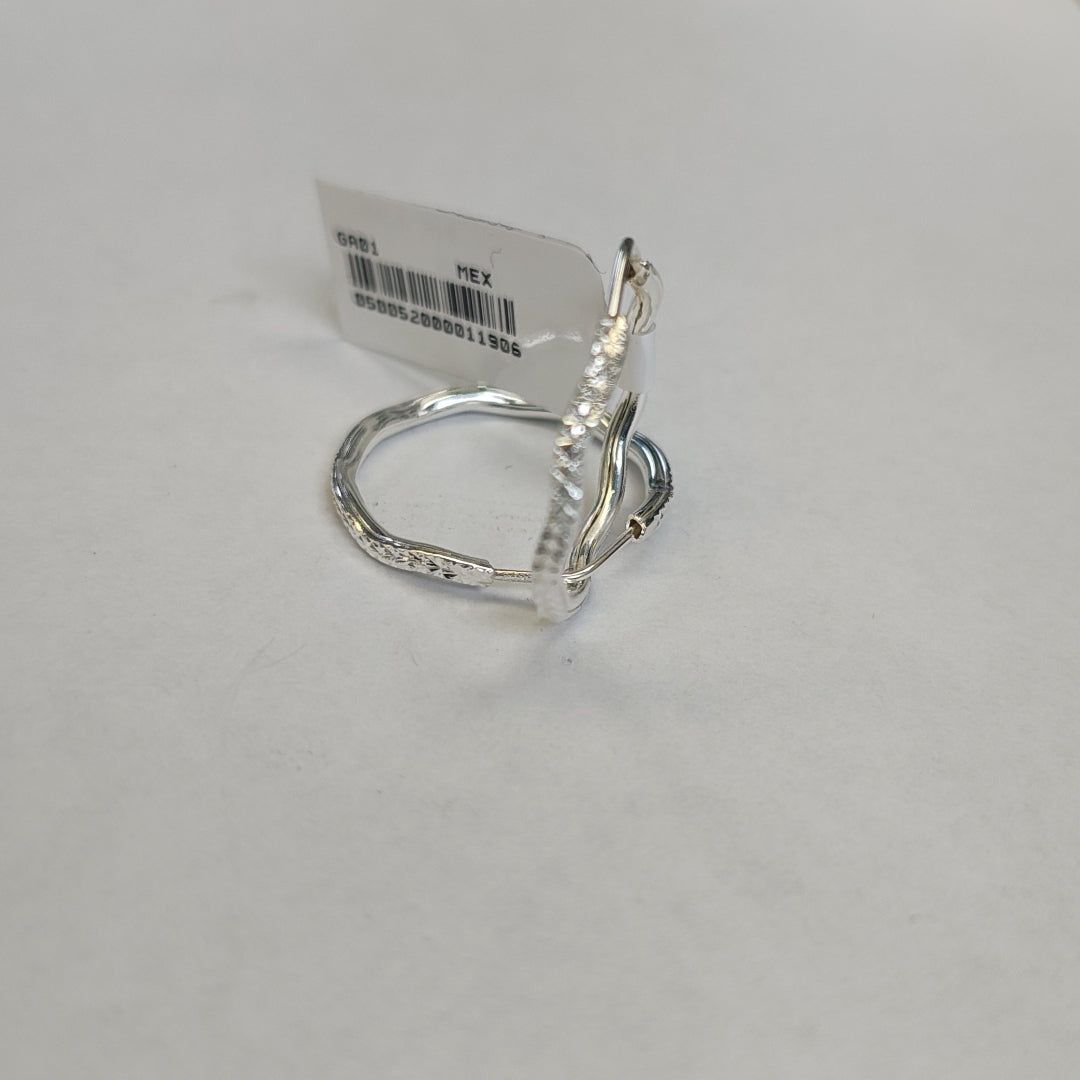 PAR ARRACADAS LABRADAS PLATA .925 2.5 GR (NUEVO)