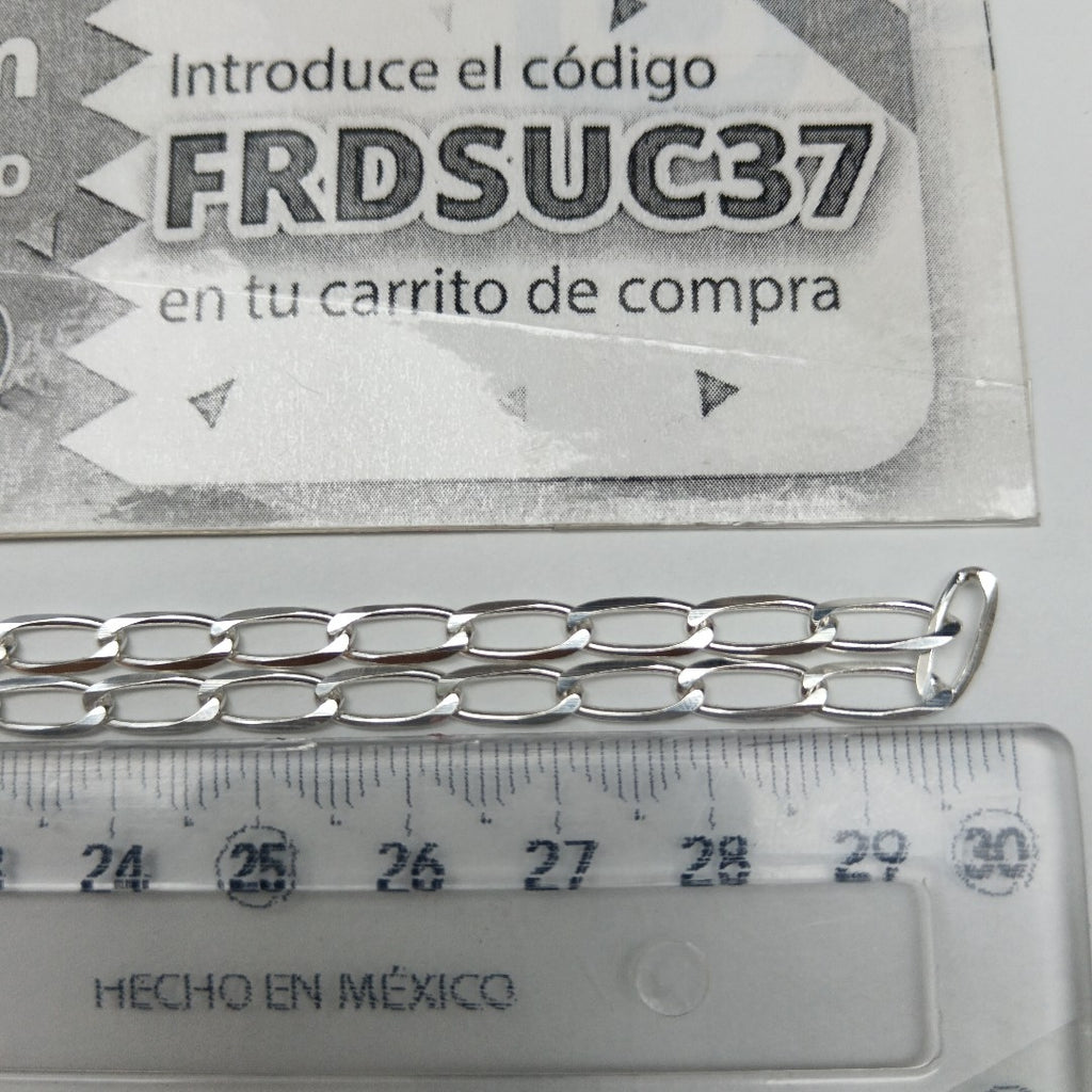 CADENA TEJIDO ESLABONES PLATA .925 60 CM 10.6 GR (NUEVO)