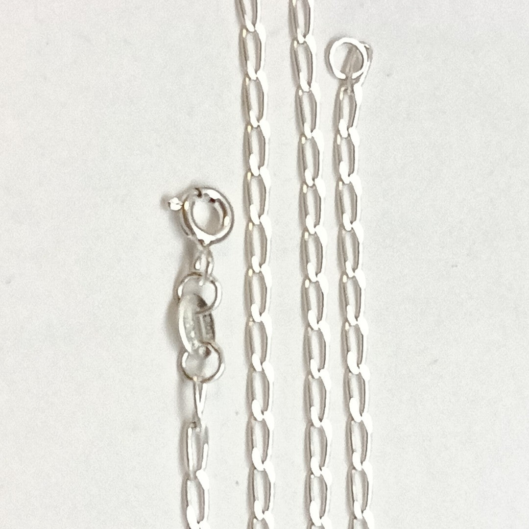 CADENA TEJIDO ESLABONES PLATA .925 55 CM 2.9 GR (NUEVO)