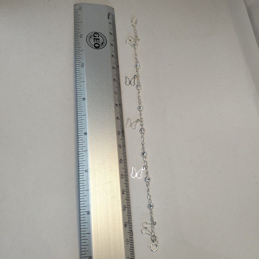 PULSERA TEJIDO ESPECIAL PLATA .925 18 CM 2.9 GR (NUEVO)
