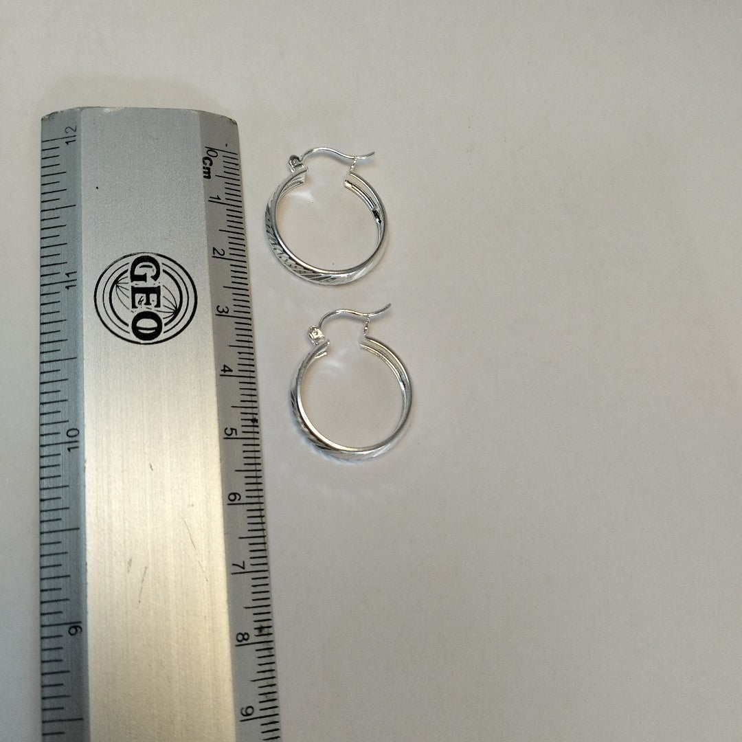 PAR ARRACADAS FACETADAS PLATA .925 2.3 GR (NUEVO)