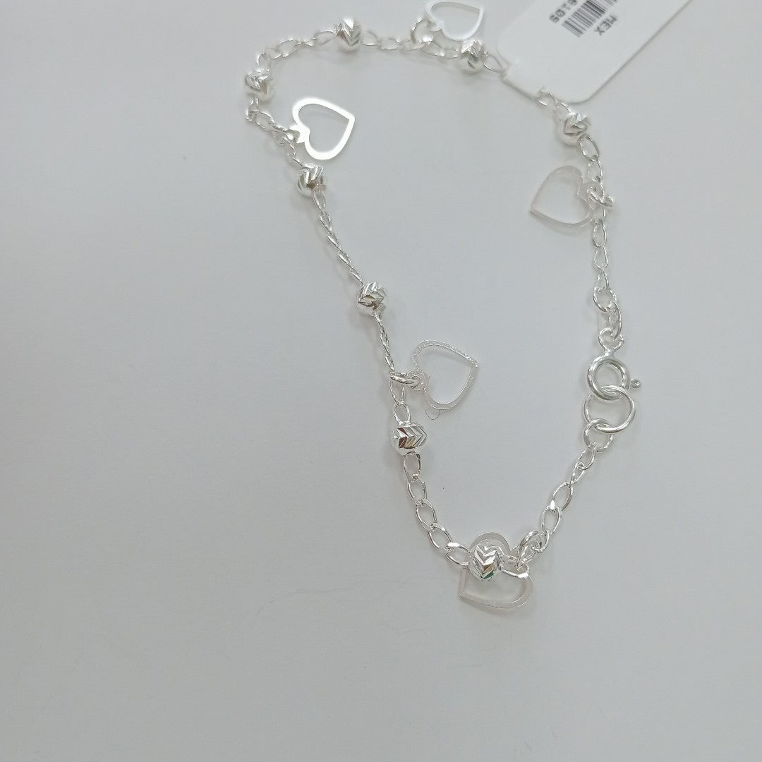 PULSERA TEJIDO ESPECIAL PLATA .925 18 CM 2.7 GR (NUEVO)