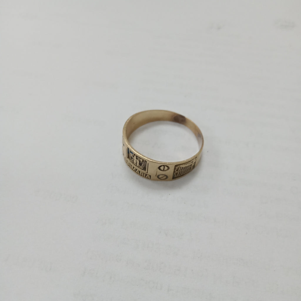 ANILLO DE GRADUACIÓN ORO 10 K 2.2 GRMS (SEMINUEVO)