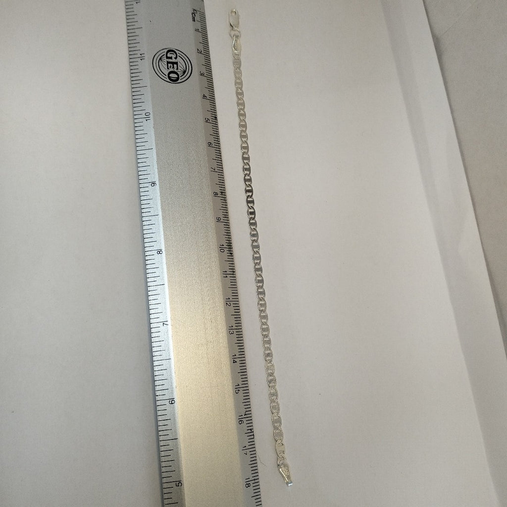 PULSERA TEJIDO GUCHI PLATA .925 18 CM 3.5 GR (NUEVO)