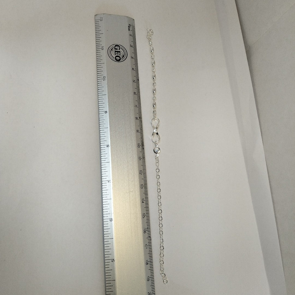 PULSERA TEJIDO ESPECIAL PLATA .925 18 CM 2.6 GR (NUEVO)