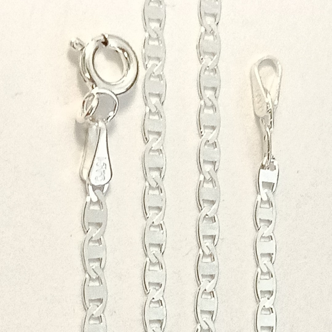 CADENA TEJIDO ESPEJO PLATA .925 55 CM 3.8 GR (NUEVO)
