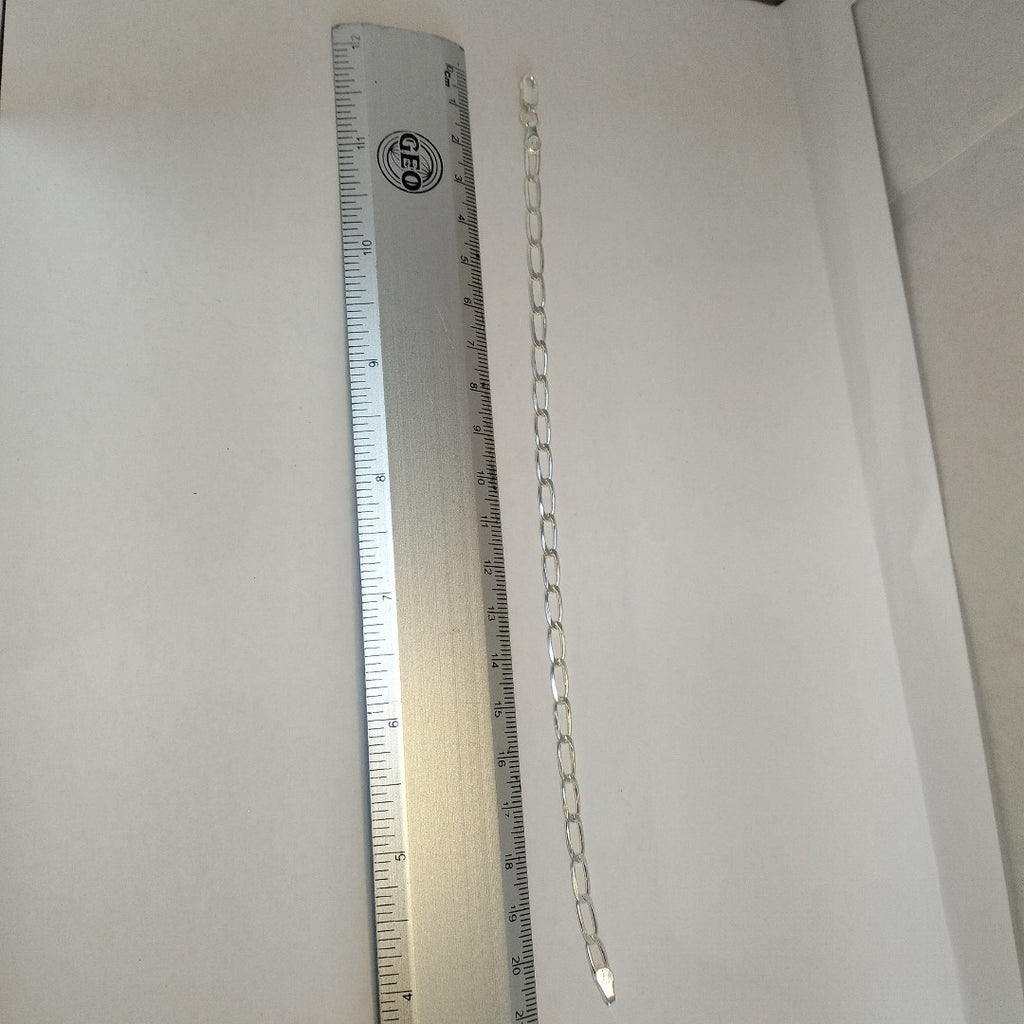 PULSERA TEJIDO ESLABONES PLATA .925 21 CM 4.1 GR (NUEVO)