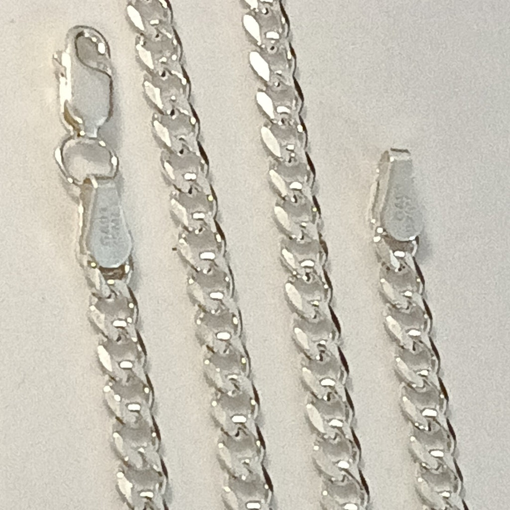 CADENA TEJIDO BARBADO PLATA .925 55 CM 12.8 GR (NUEVO)