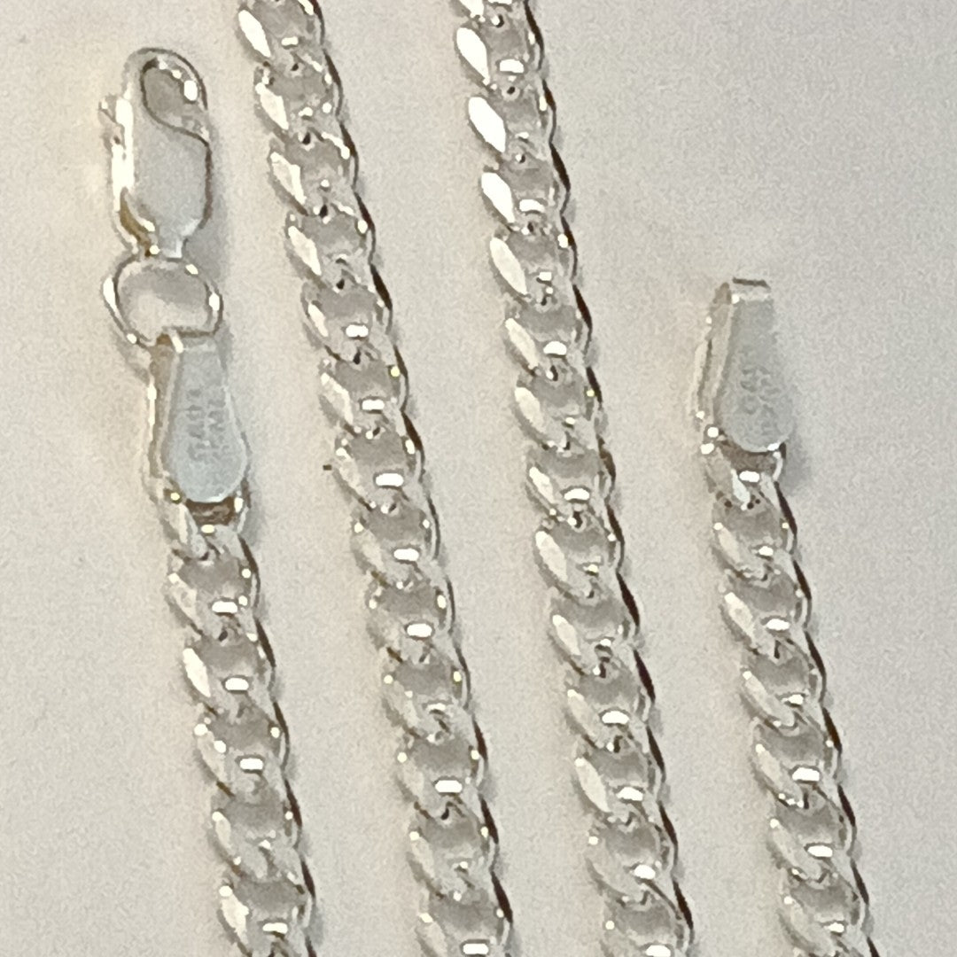 CADENA TEJIDO BARBADO PLATA .925 55 CM 12.8 GR (NUEVO)
