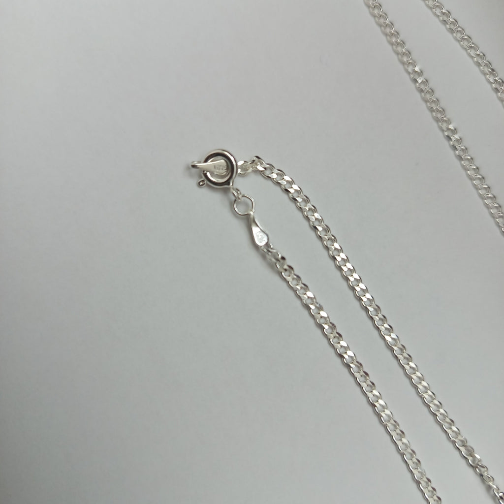 CADENA TEJIDO BARBADO PLATA .925 60 CM 5.7 GR (NUEVO)