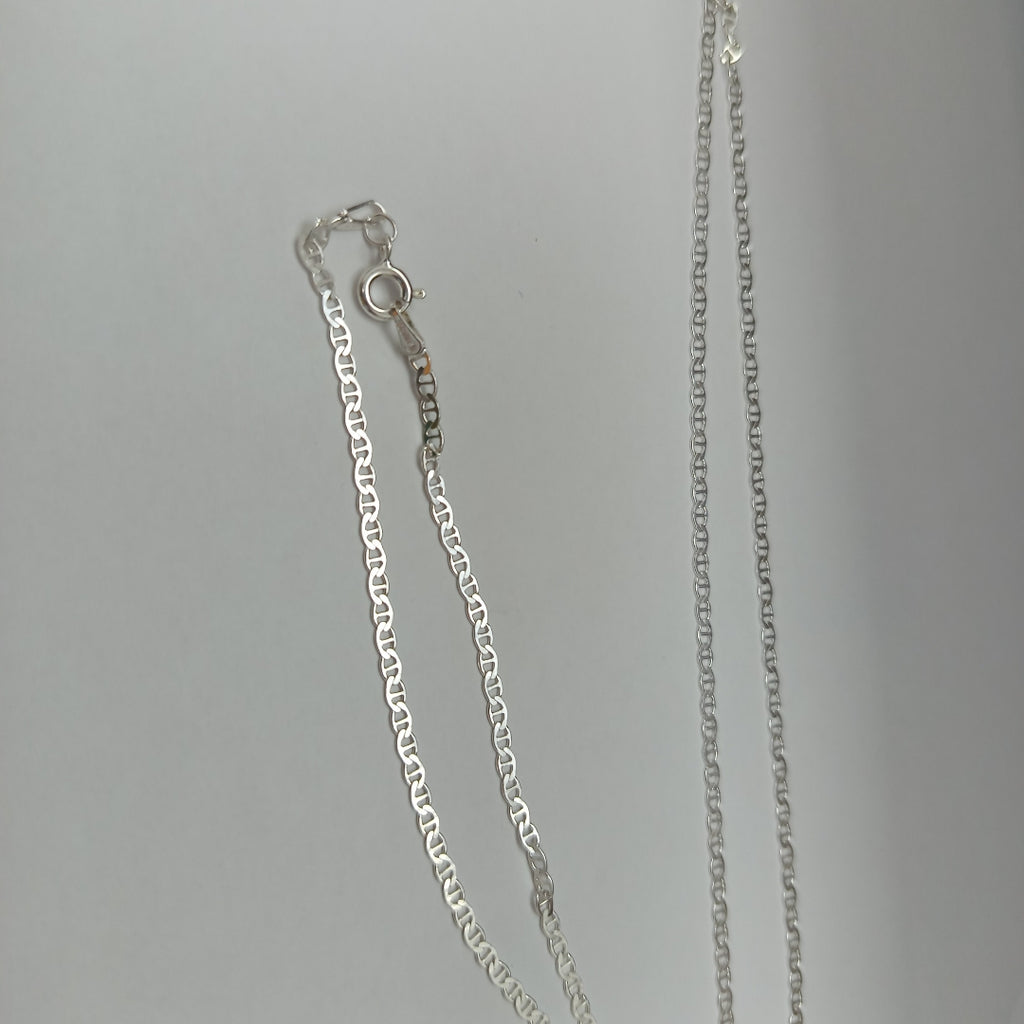 CADENA TEJIDO GUCHI PLATA .925 60 CM 4 GR (NUEVO)