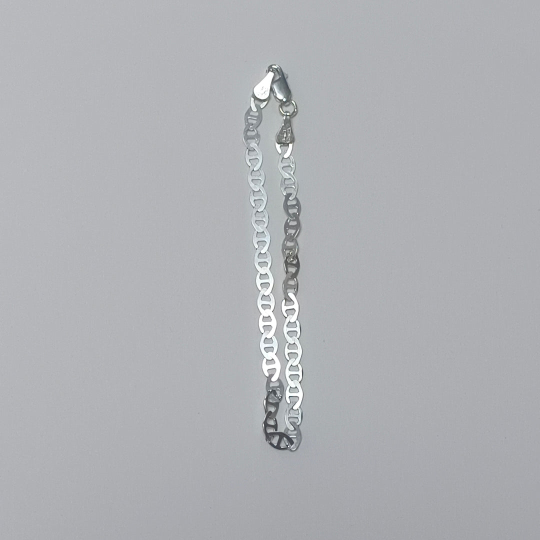 PULSERA TEJIDO GUCHI PLATA .925 18 CM 2.7 GR (NUEVO)