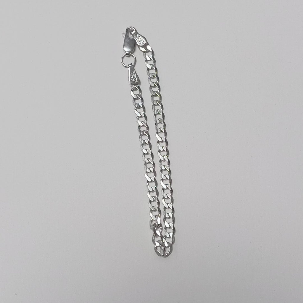 PULSERA TEJIDO BARBADA PLATA .925 16 CM 4.2 GR (NUEVO)