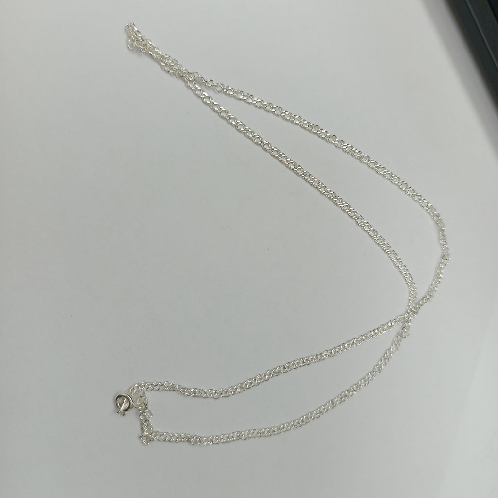 CADENA TEJIDO ESLABONES PLATA .925 55 CM 4.2 GR (NUEVO)