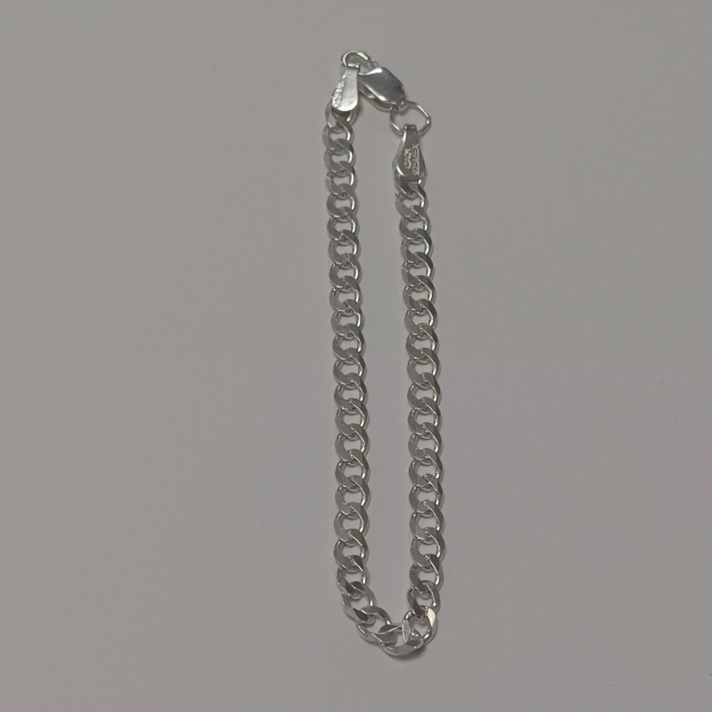 PULSERA TEJIDO BARBADA PLATA .925 16 CM 4.2 GR (NUEVO)