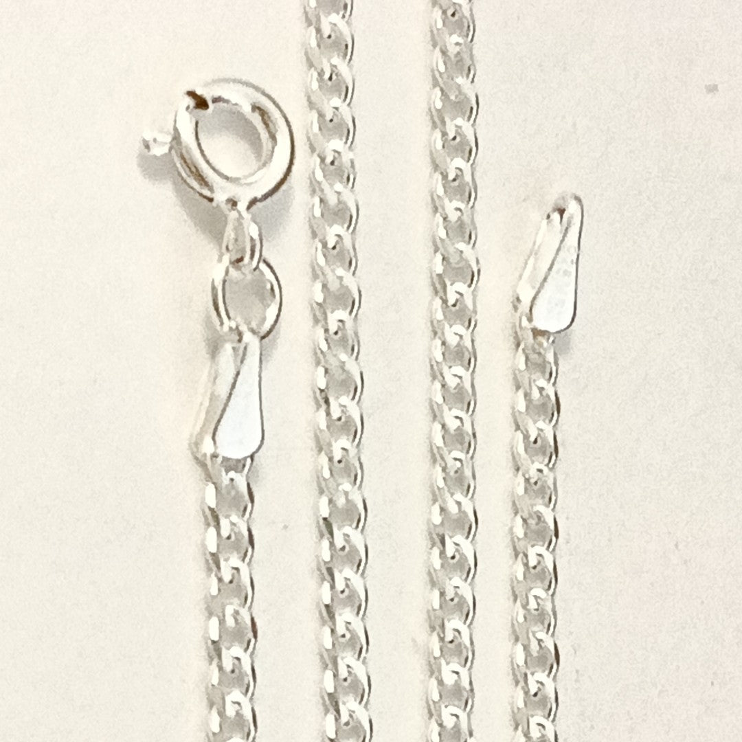CADENA TEJIDO BARBADO PLATA .925 55 CM 5.3 GR (NUEVO)