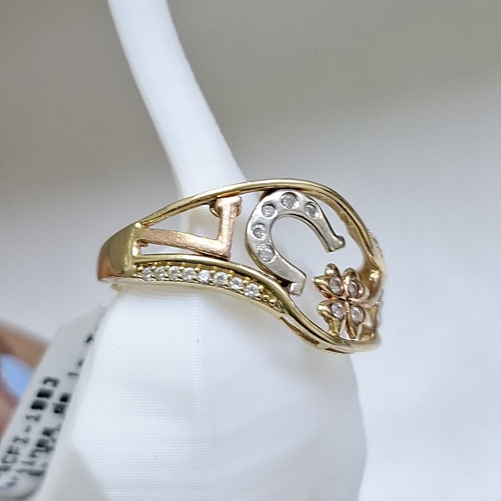 ARGOLLA DE LA SUERTE ORO 14 K 2.8 GRMS (SEMINUEVO)