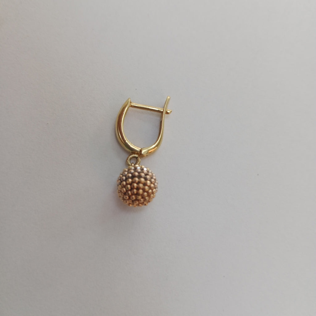 ARRACADAS PAR ORO, ORO COMBINADO 14 K 3.6 GRMS (SEMINUEVO)