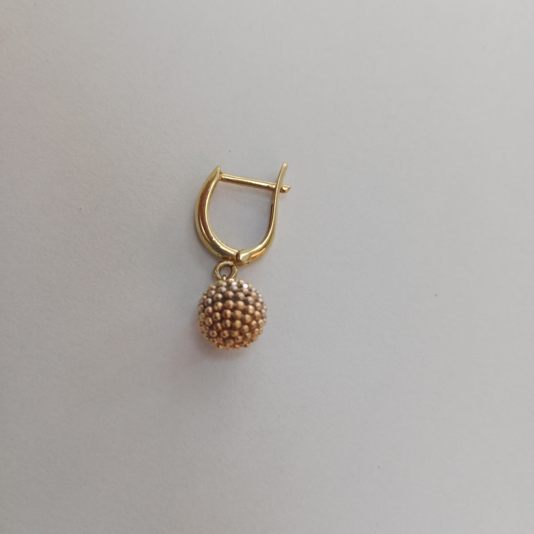 ARRACADAS PAR ORO, ORO COMBINADO 14 K 3.6 GRMS (SEMINUEVO)