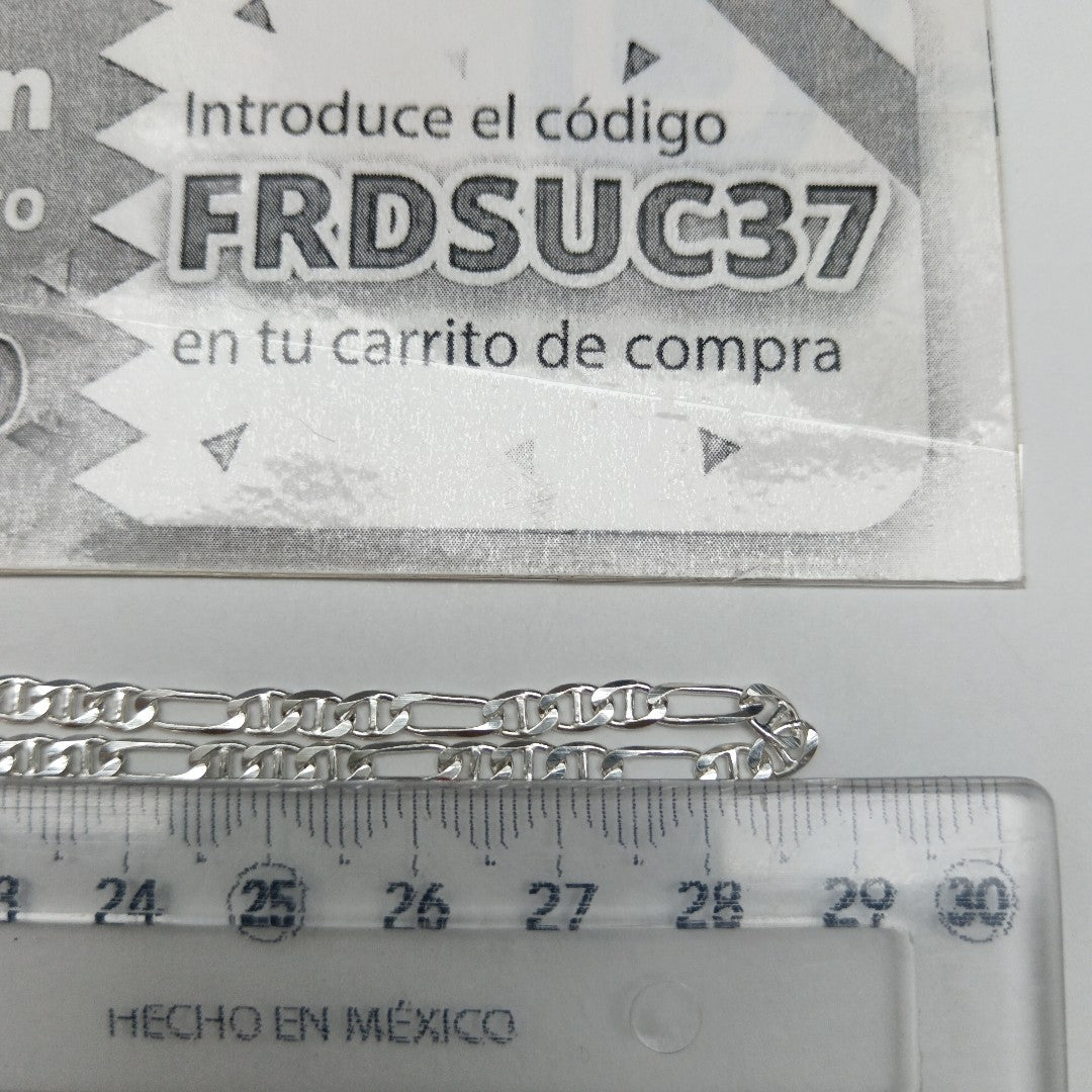 CADENA TEJIDO MARINERO PLATA .925 55 CM 7.6 GR (NUEVO)