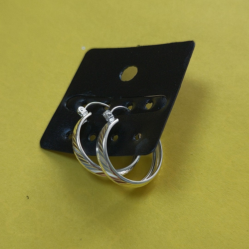 PAR ARRACADAS LABRADAS PLATA .925 2.4 GR (NUEVO)