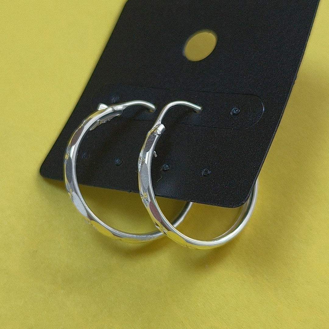 PAR ARRACADAS FACETADA PLATA .925 2.1 GR (NUEVO)