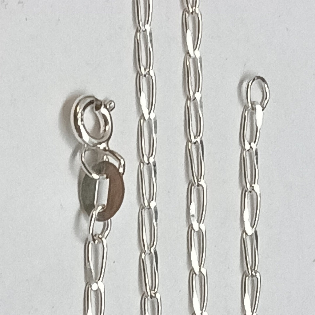 CADENA TEJIDO ESLABONES PLATA .925 60 CM 2.7 GR (NUEVO)