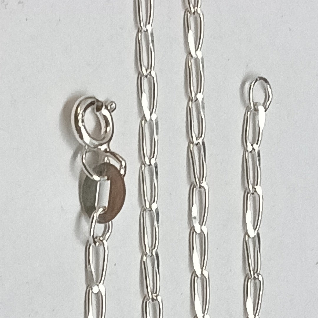 CADENA TEJIDO ESLABONES PLATA .925 60 CM 2.7 GR (NUEVO)